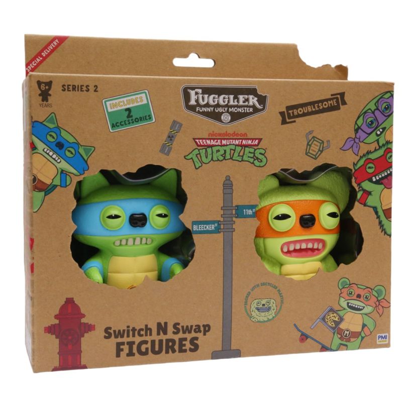 FUGGLER S2 SWAP & STYLE FIGURES – 2-Pack (LEONARDO & MICHELANGELO)