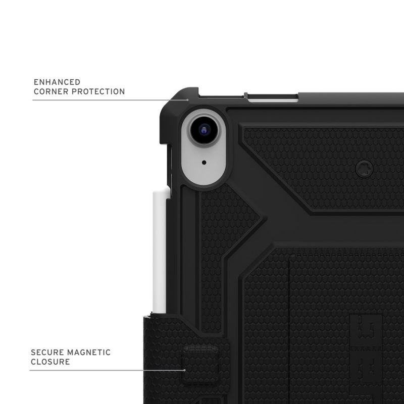 UAG Metropolis Tact Armr - protective case with holder for Apple Pencil for iPad 10.9" 10th generation / 11" (A16) (black)