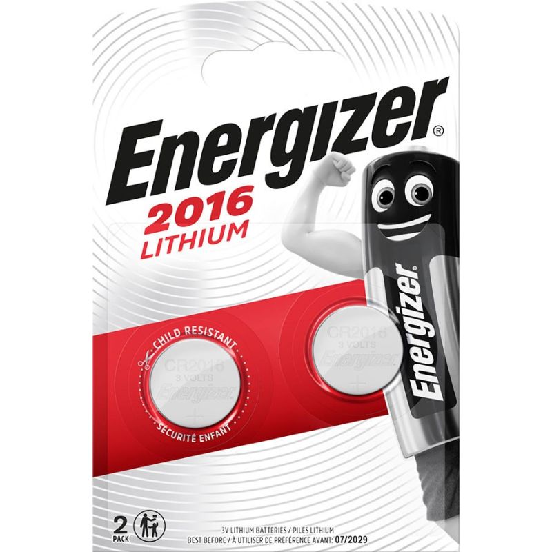 ENERGIZER SPECIALIZED LITHIUM CR2016 BATTERIES 2 PIECES 3V