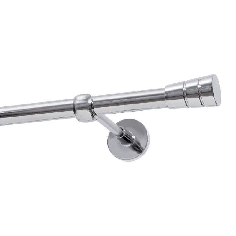 Single Curtain Rod Ø 19 mm Chrome 240 cm Cone Kowalski