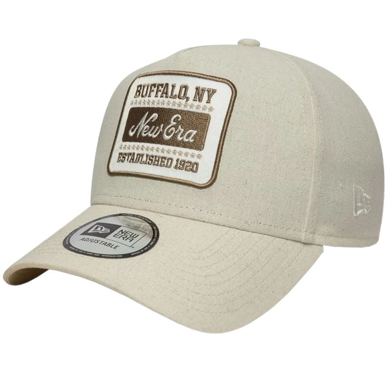 New Era Patch Line Cream 9FORTY E-Frame Adjustable Cap 60667679 Beige OSFM