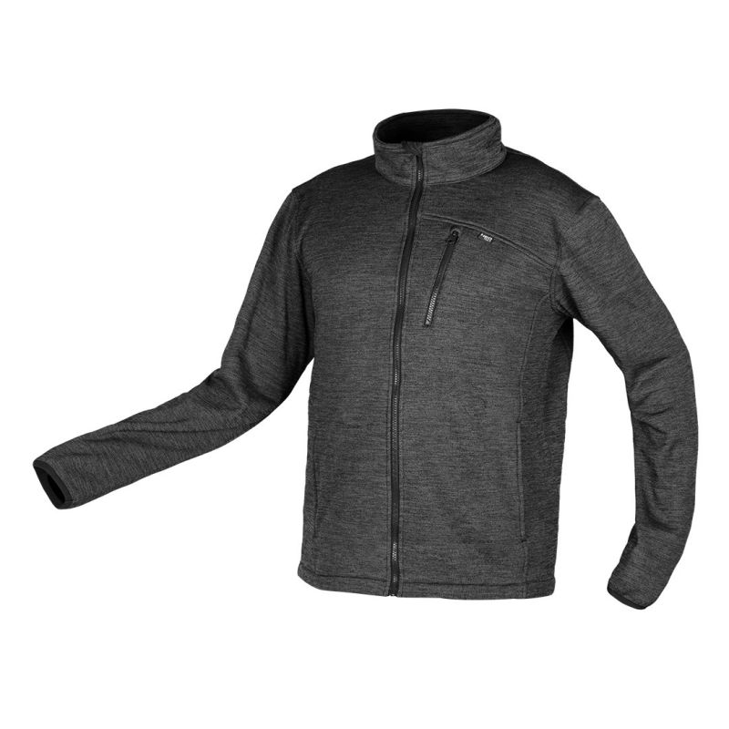 OUTDOOR zip-up sweatshirt, pique, gray, size XXXL