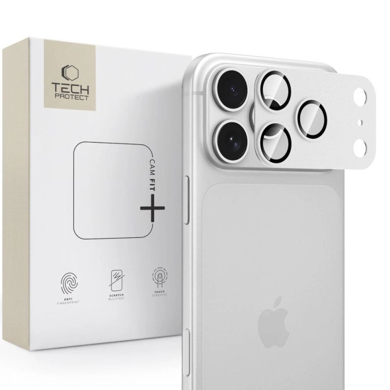 Tech-Protect Camfull Fit+ Tempered Glass Camera Screen Protector for iPhone 18 Pro - Silver