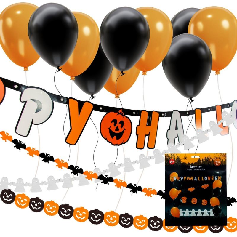 HAPPY HALLOWEEN DECORATION SET 14 PIECES