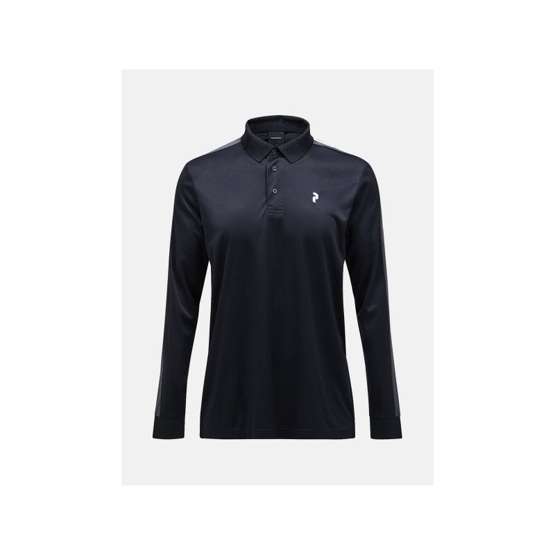 PEAK PERFORMANCE Player Long-Sleeve Polo Men black
