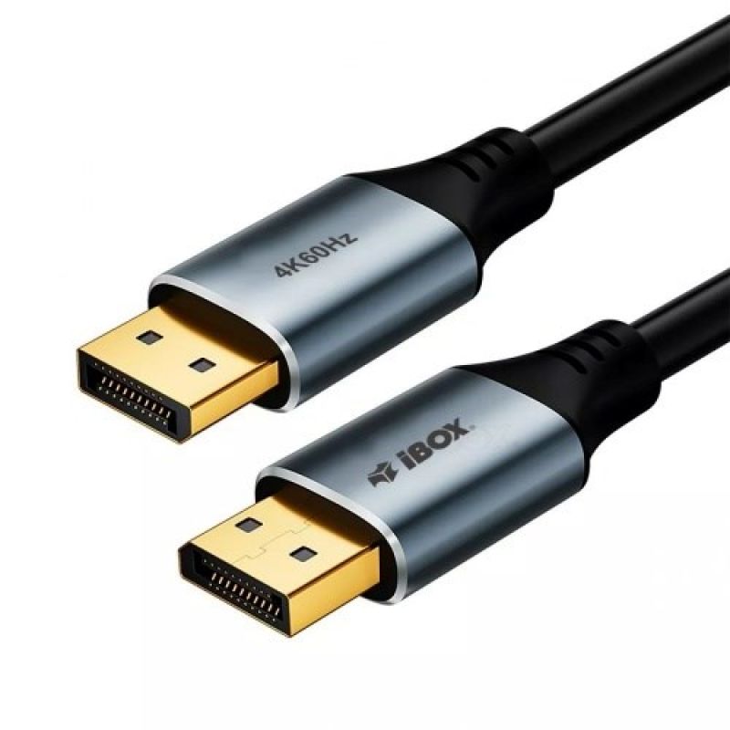 DisplayPort cable 4k60Hz gold plug 1m