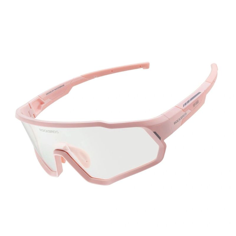 Rockbros SP383 Sakura Light Pulse Cycling Glasses - Light Pink, Photochromic Lenses