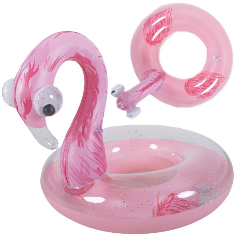 SWIMMING RING 76x76CM FLAMINGO GLITTER 35660