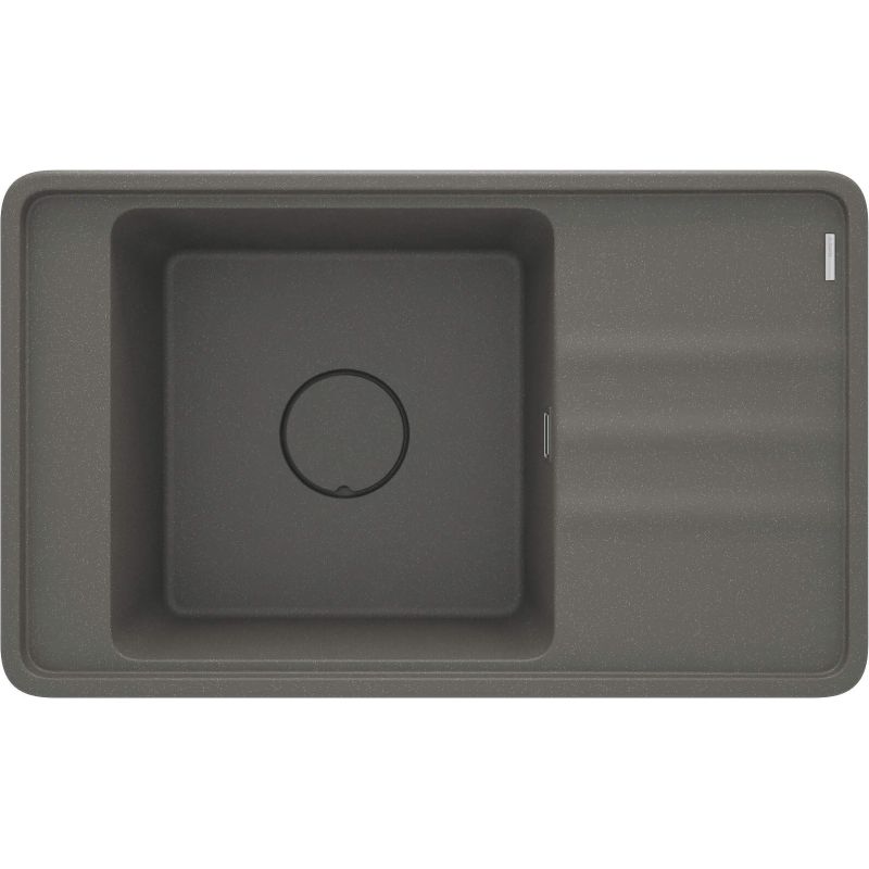 Single-bowl granite sink with drainer