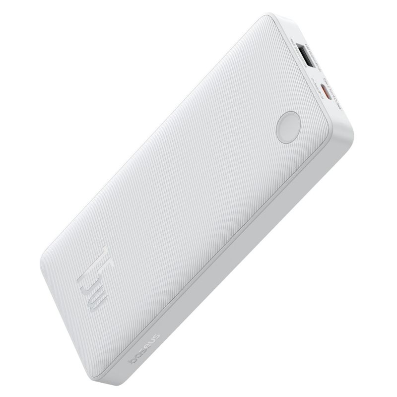 Baseus Airpow Lite 10000mAh 15W Power Bank with Baseus Simple USB-A - USB-C 30cm Cable - White