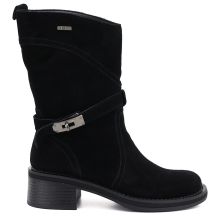 Big Star Stivali leather ankle high on block, Big Star