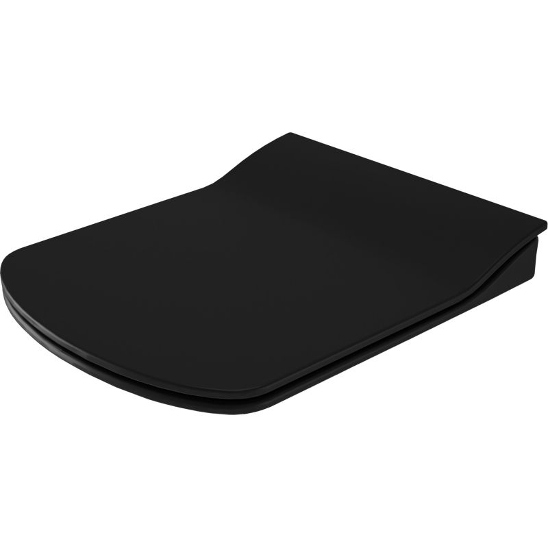 Slim, soft-close toilet seat