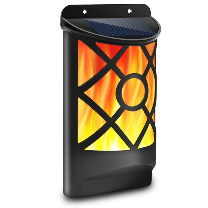 SOLAR WALL LIGHT DANCING FLAMES 36 LED