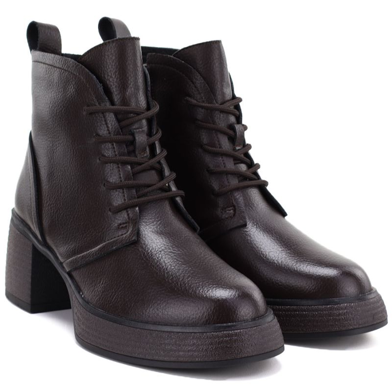 S.Barski Stivali leather ankle on platform, insulated, D&A S.Barski