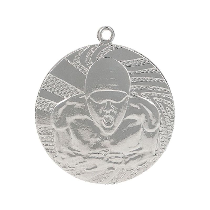 Silver medal - swimming - steel medal