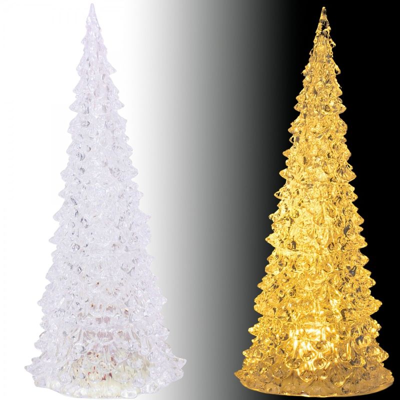 DECORATIVE CHRISTMAS TREE TRANSPARENT LED WARM WHITE 27CM