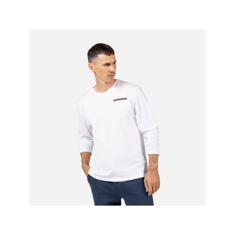 ROSSIGNOL Men's Long Sleeve Tee White
