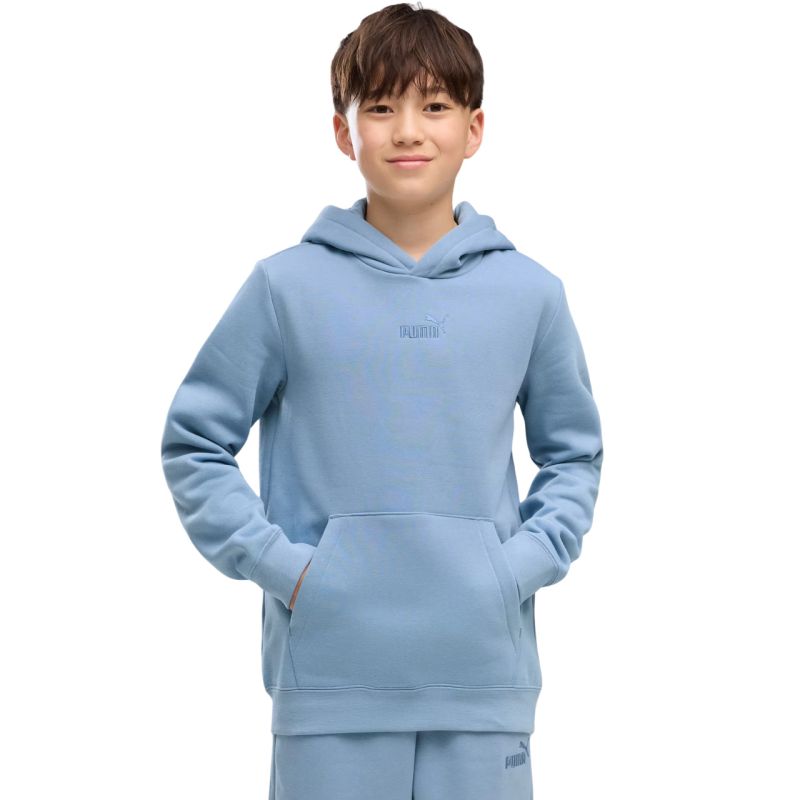Puma ESS Small No.1 Logo Centered Hoodie for Kids blue 692976 26