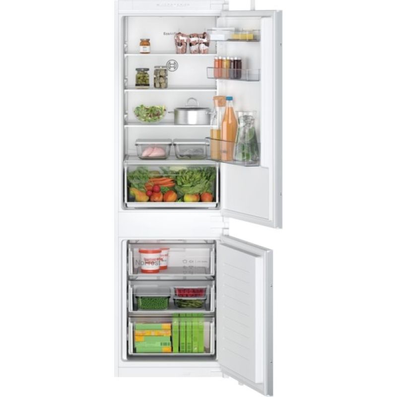 BOSCH KIN86NSE0 built-in fridge freezer with bottom freezer, 177.2 x 54.1 cm, sliding hinge, NoFrost