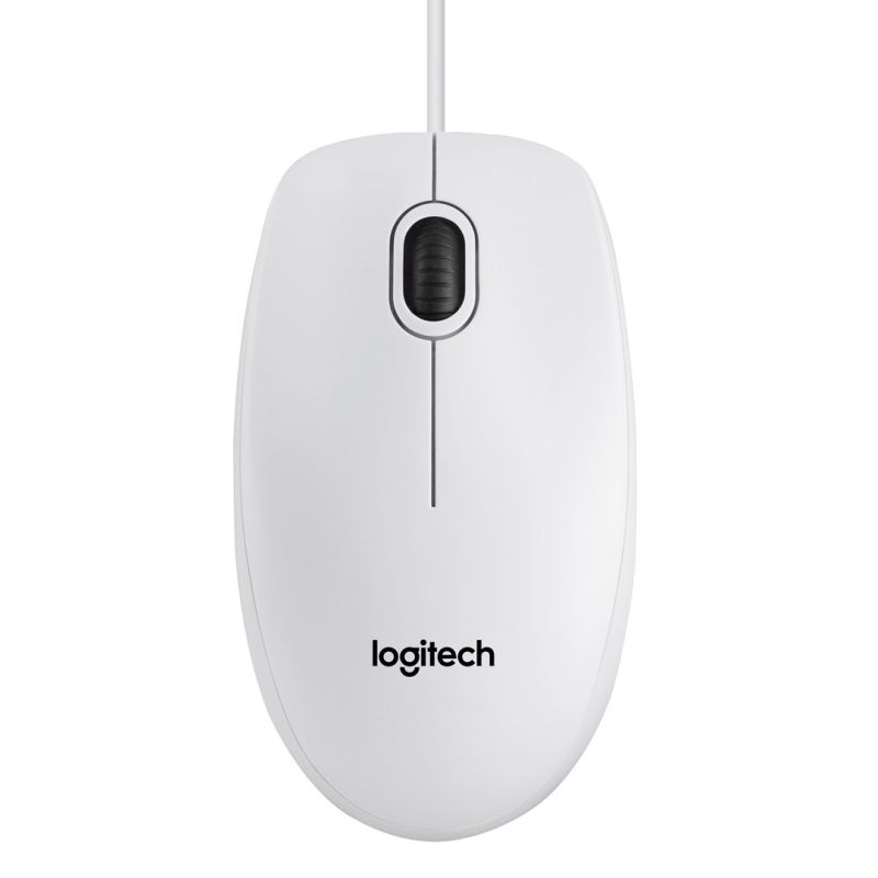 Logitech B100 Mouse 910-003360 (optical; 800 DPI; white)