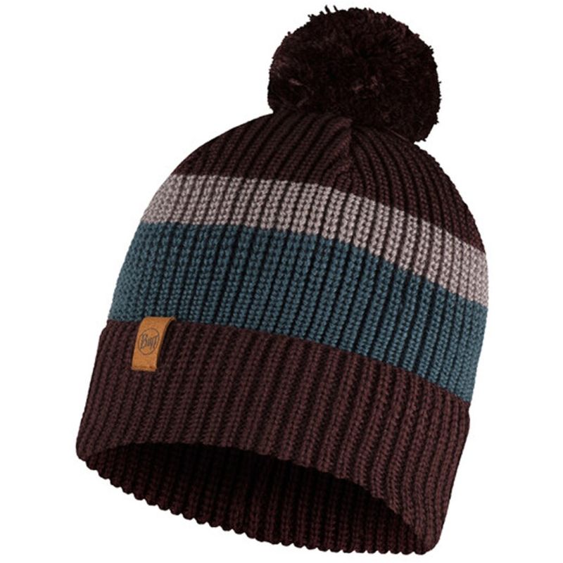 BUFF KNITTED HAT ELON MAROON-MAROON Beanie, One Size