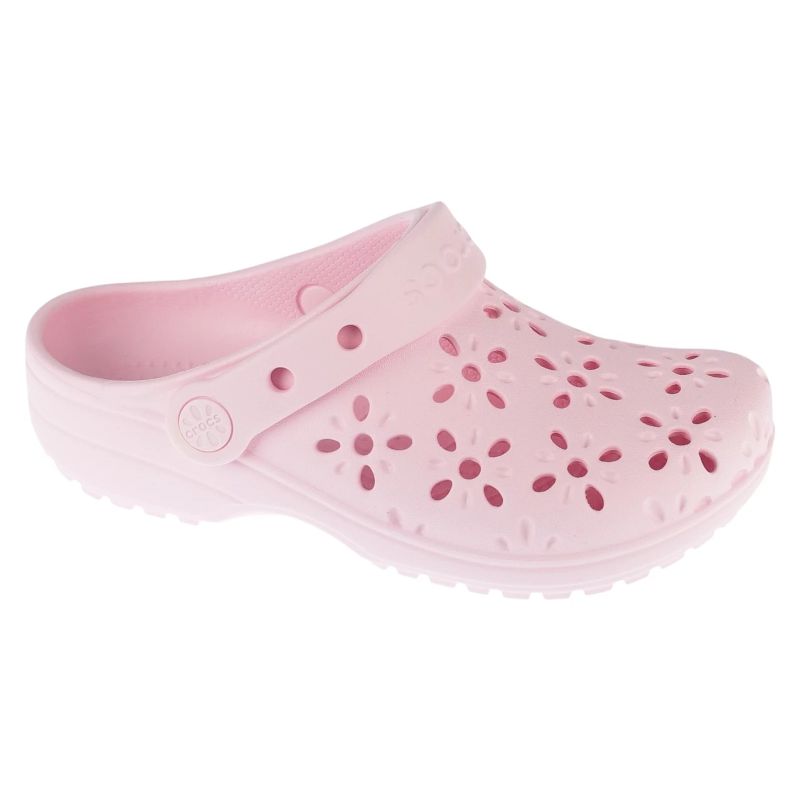 Crocs Classic Floral Cut Out Clog Kids 210943-6ZW Pink 28/29