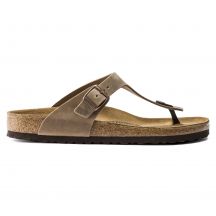 Birkenstock Infradito Gizeh Oiled Leather Tobacco Narrow