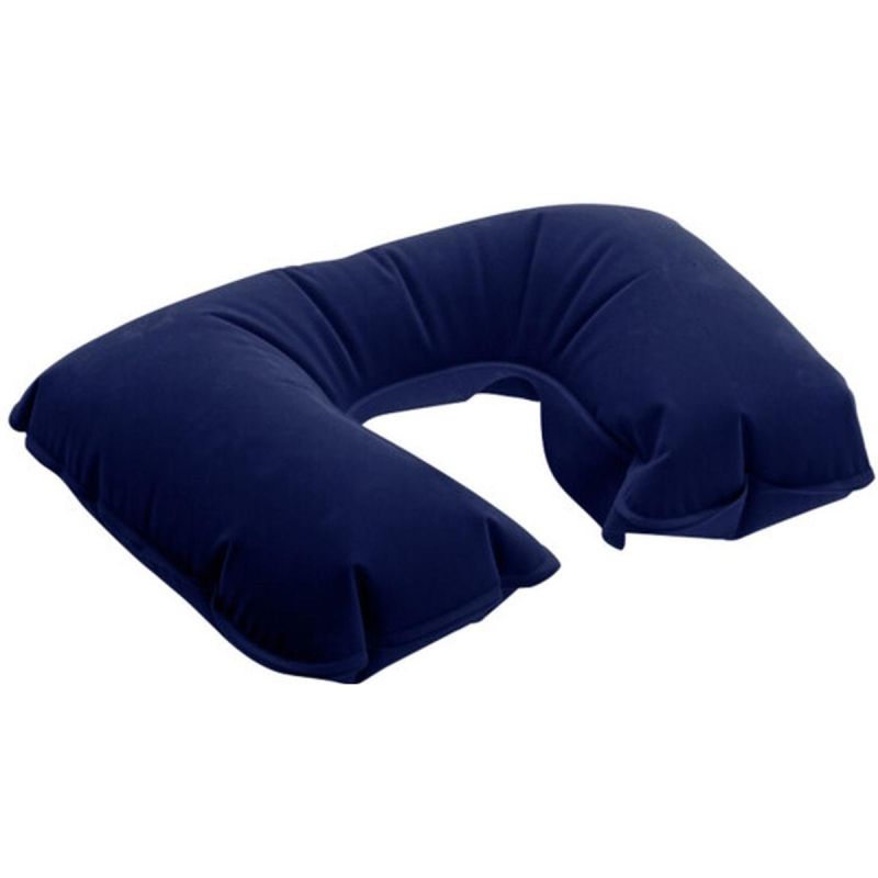 INFLATABLE TRAVEL PILLOW HEADREST NAVY BLUE