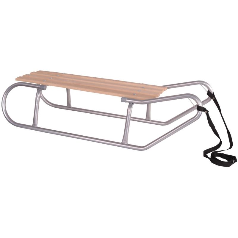 Two-Person Metal Sled, Silver