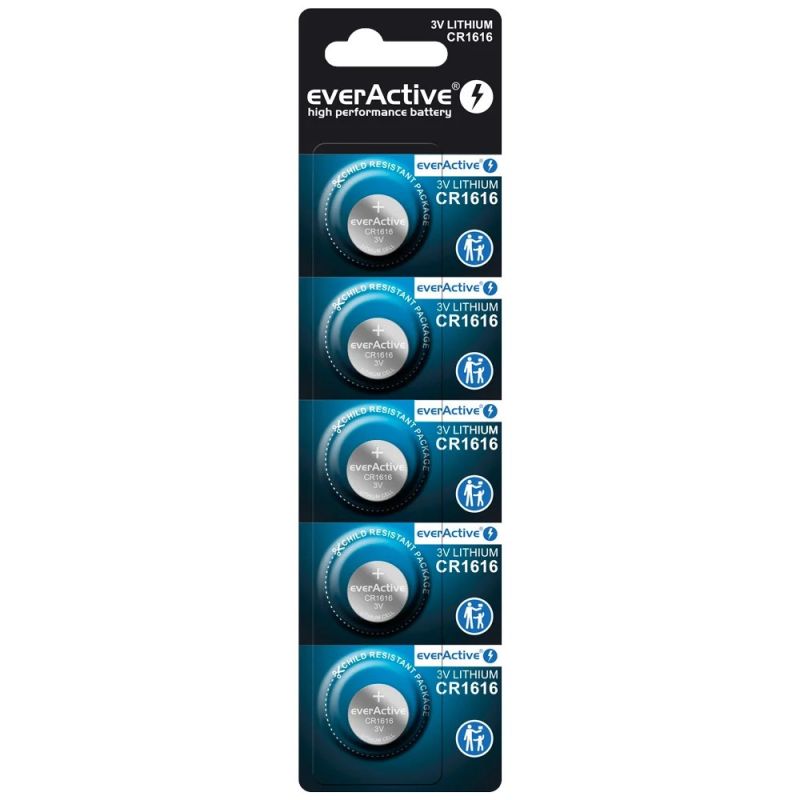 EVERACTIVE LITHIUM BATTERY CR1616 BLISTER 5 PCS CR16165BL