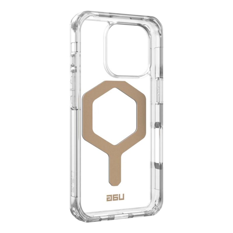UAG Plyo Magsafe Protective Case for iPhone 16 Pro Compatible with MagSafe (Ice/Gold)