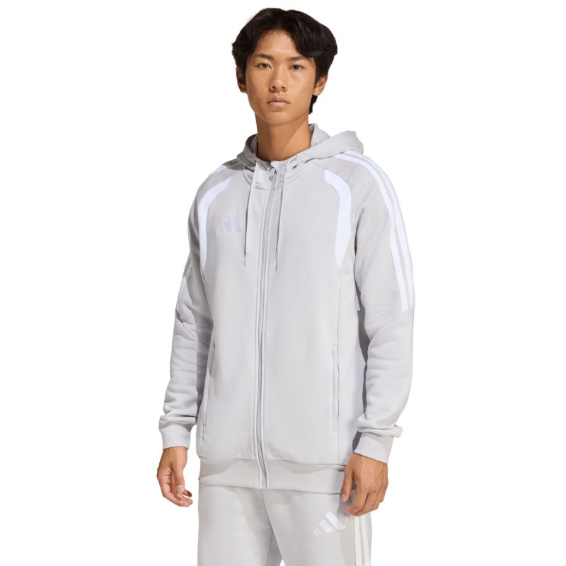Men's adidas Tiro 26 League Sweat Full Zip Hoody Gray KF3319