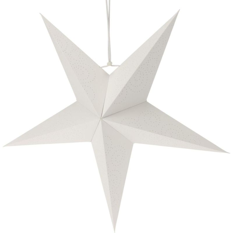 DECORATIVE HANGING PAPER STAR 45CM WHITE