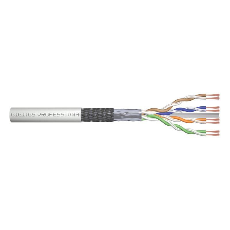 Digitus Cat.6 Stranded Cable, SF/UTP, AWG 26/7, LSOH, 100m, Gray, Carton