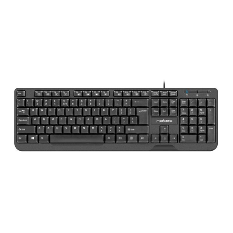 NATEC Trout US NKL-0967 membrane keyboard (USB 2.0; (EN); black)