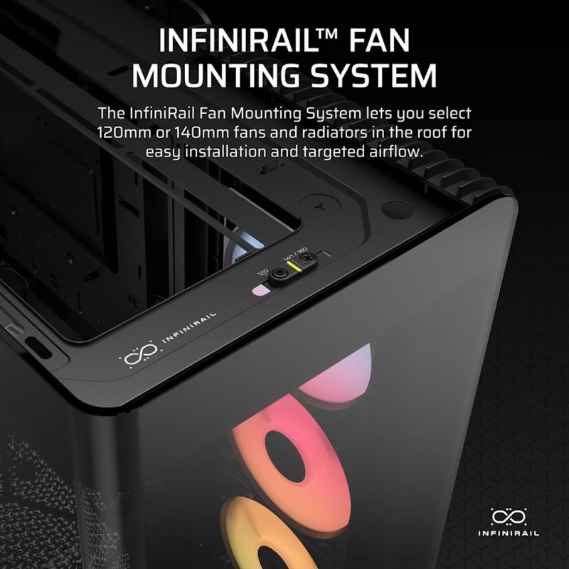 Corsair FRAME 4500X RS-R ARGB Tempered Glass Mid-Tower Case, Black