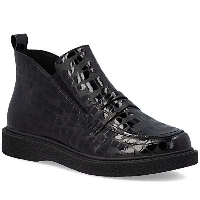 Rieker Stivali patent leather ankle crocodile Rieker