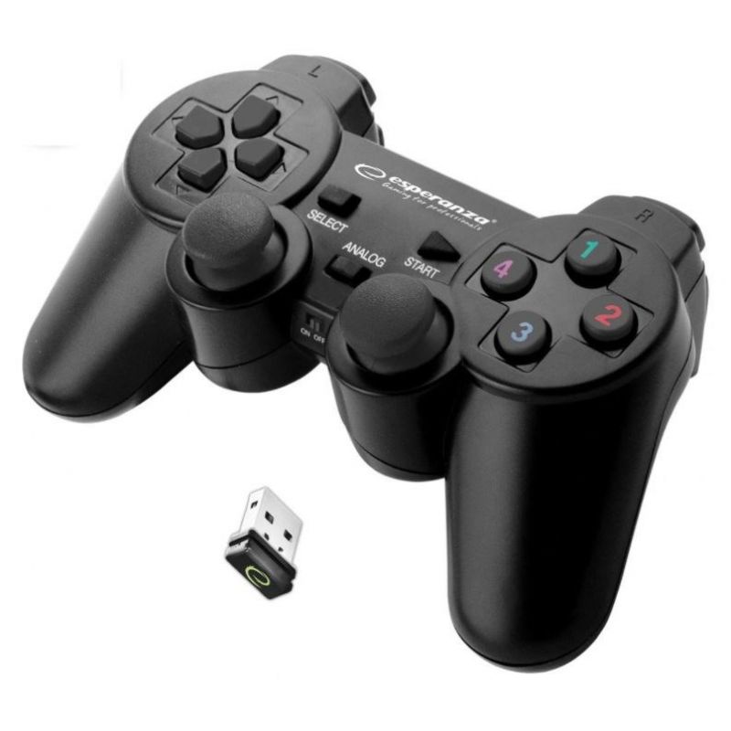 Esperanza EGG108K Wireless Gamepad (PC, PS3; black)