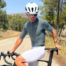 Rockbros Maglia road TO SKY cycling short sleeve gray-blue