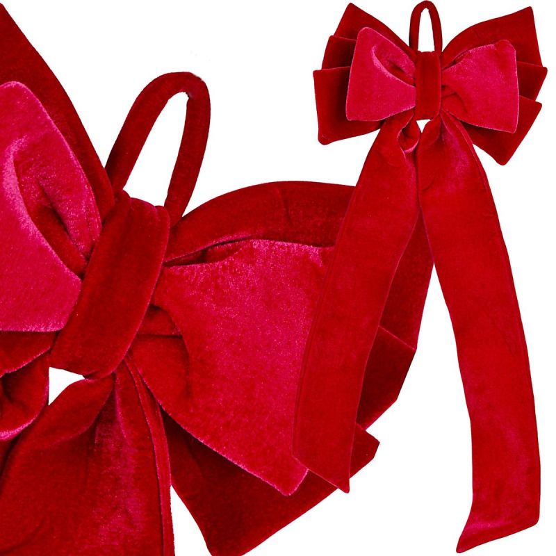 DECORATIVE BOW 72CM RED